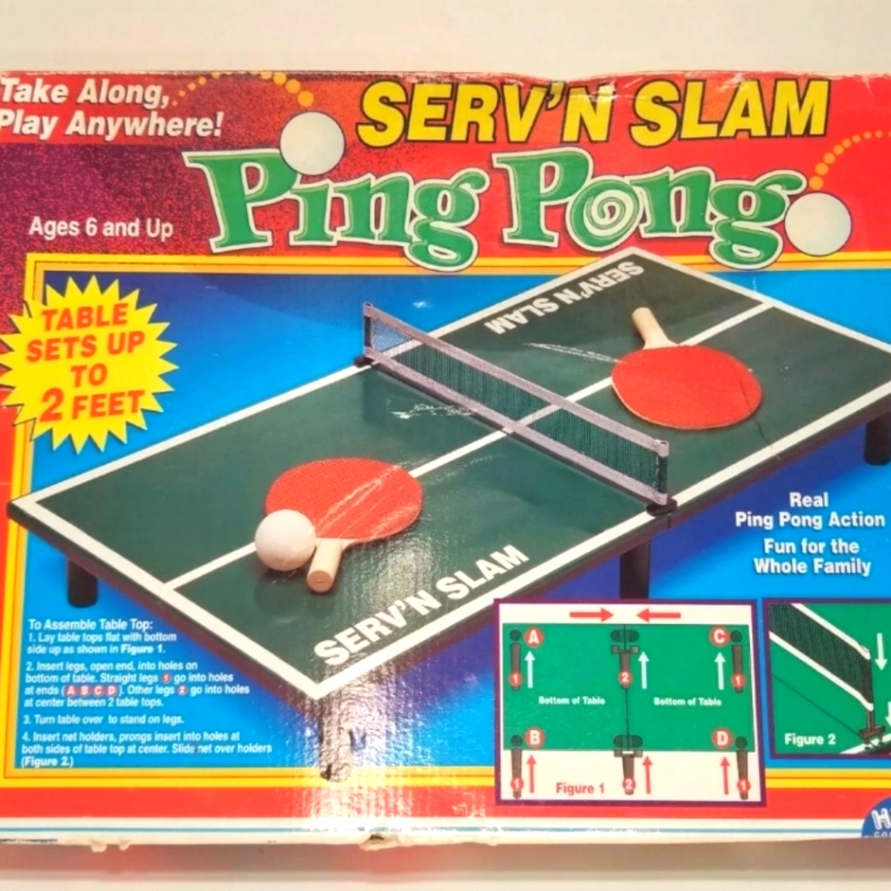 Vintage 1998 HilcoTable Top Tennis Ping Pong Retro Classic Sport
